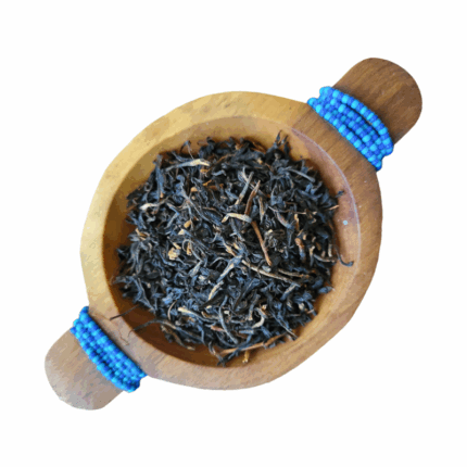 Nandi Gold loose leaf presented in a wooden bowl